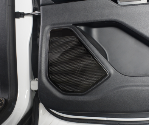 for Ford Explorer 2020-2022 Black Stainless Inner Door Speaker Cover Decor Trims
