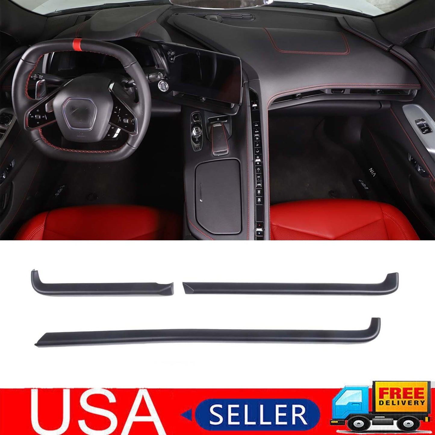 for 2003 - 2009 for HUMMER H2 Rear License Plate Cover Frame Three Side Chrome 3 pcs- v