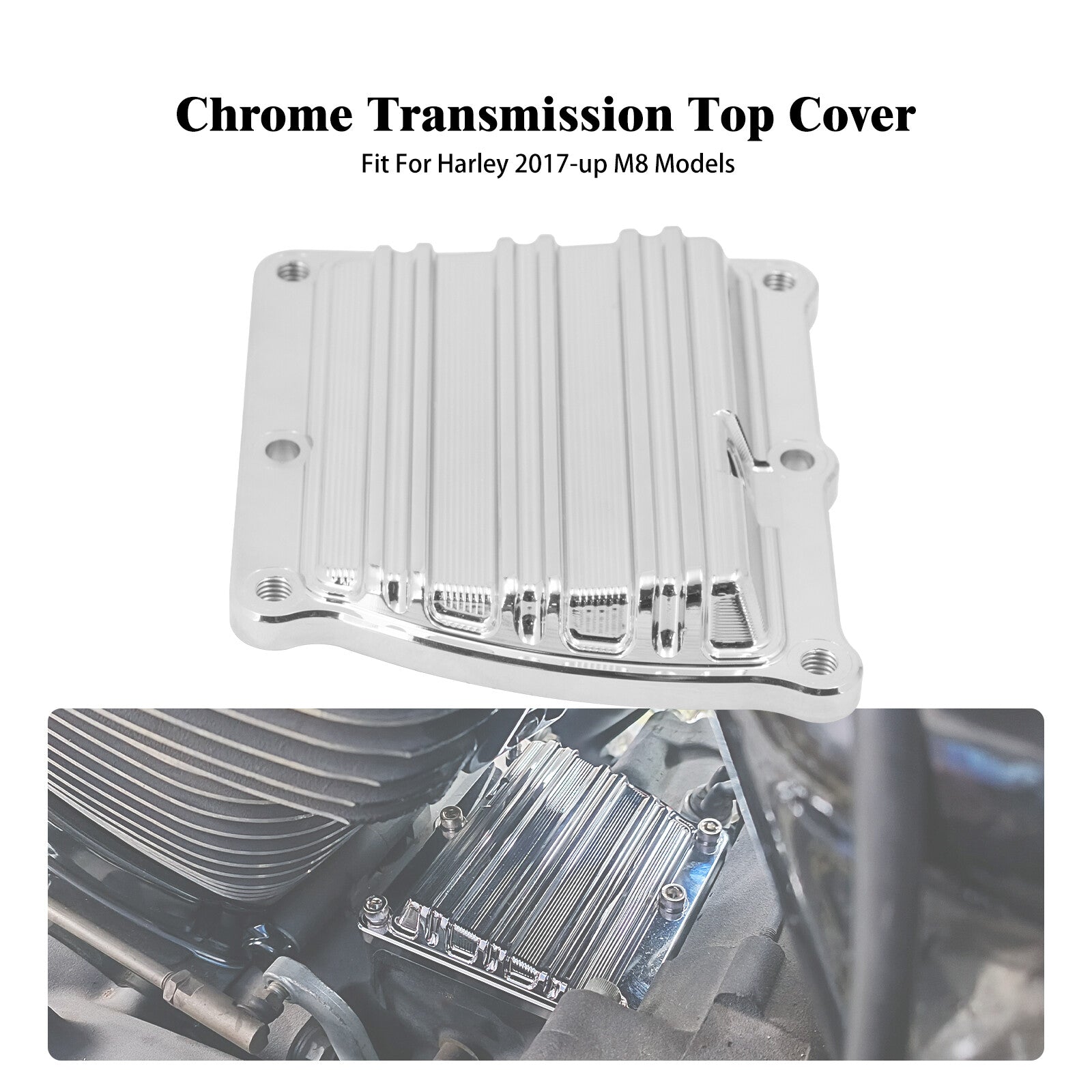 Aluminum Chrome Transmission Top Cover for Harley Softail Breakout Fat Boy 18-23
