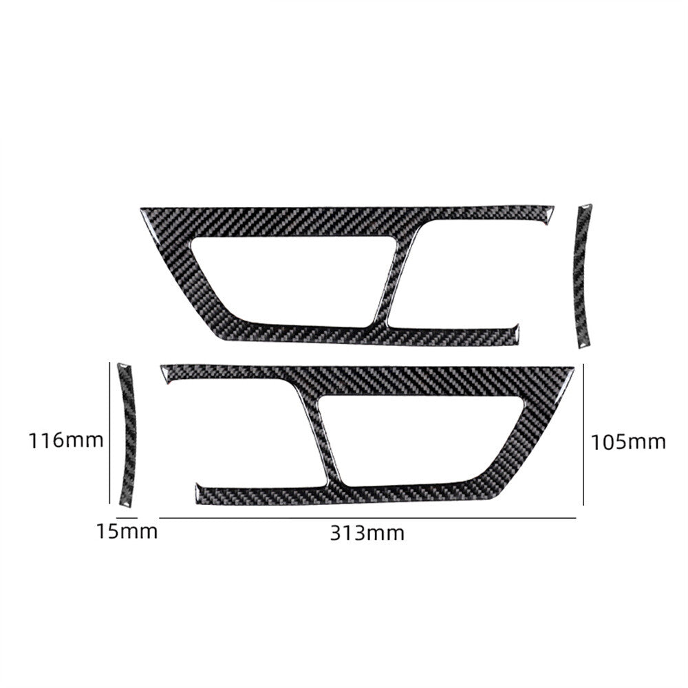 Carbon Fiber Interior Front Door Handle Panel Cover Trim for Jaguar XF 2009-2011