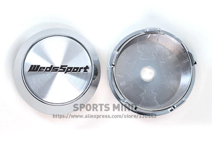4x68mm Wheel Center Cap Hubcap Edge Cap Badge Decal Light Silver Chrome - v
