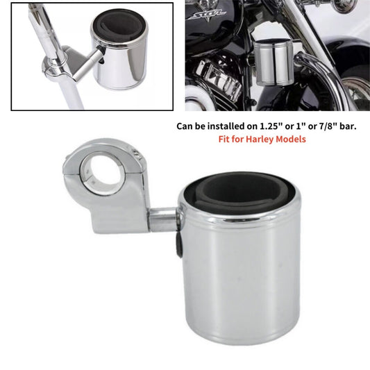 Motorcycle Cup Holder Handlebar Drink Bottle Holder for Harley Touring Universal