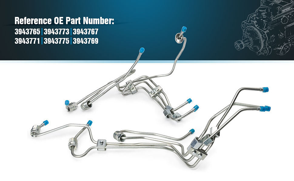 1PCS Fuel Injector Line Set 3943773 Fits For Engines 1998-2002 5.9L NEW Q