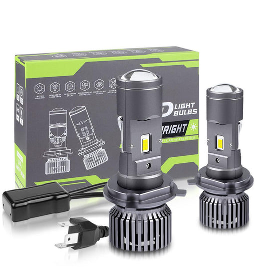 100W H4 for Mini Bi-LED Projector Lens 50000LM Hi/Lo Headlight Kit Retrofit 9003 LHD