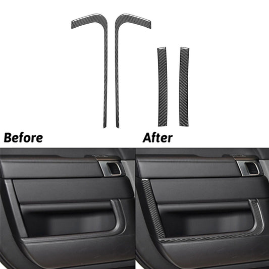4Pcs Carbon Fiber Front Door Panel Cover Trim For Land for Range Rover Sport 2014-17