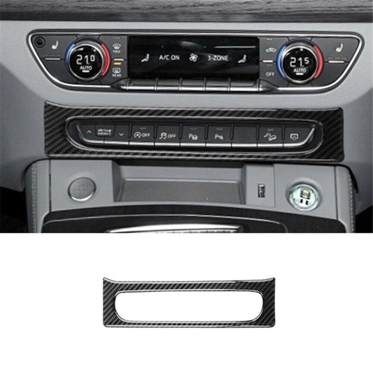 1Carbon Fiber Central Console Switch Frame Cover Trim for Audi Q5 Q5L 2018-2021 n