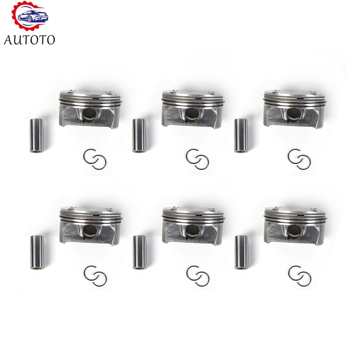 for Mercedes-Benz CLK350 C350 GLK350 E350 M272 3.5L 6x Pistons  Rings Set STD