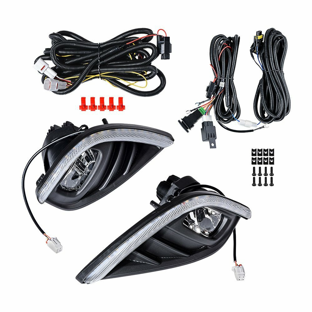 For Toyot@a Highlander 2020-2023 LED Fog Lamp Daytime Running Light Turn Signal n