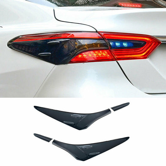 4p for Toyota for Camry 2018-2023 Black Smoked Rear Tail Light Lamp Cover Guard Trim