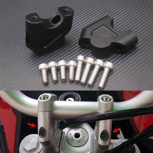 Black 32mm CNC Machining Handlebar Riser Bar Clamp for BMW R1200GS LC ADV 14-18 Q