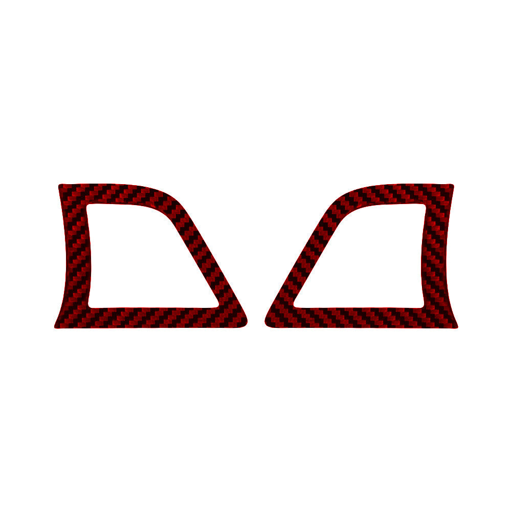 Red Carbon Fiber Dashboard Defogger Vent Cover for Subaru Legacy Outback 2010-14