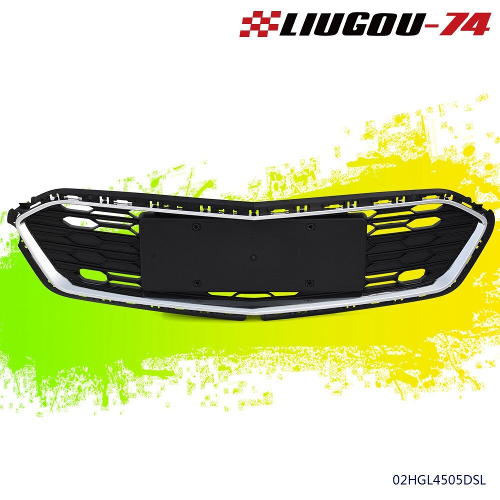 Fits for Cruze 2016 - 2018 Black ABS Front Bumper Lower Cover Grille - v