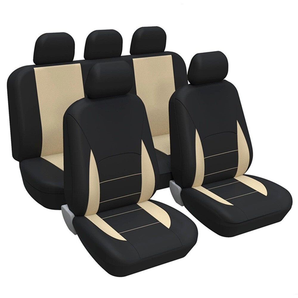 5-seats Car for Seat Covers Full-Set Front Rear Back Cushions Protection Breathable. n
