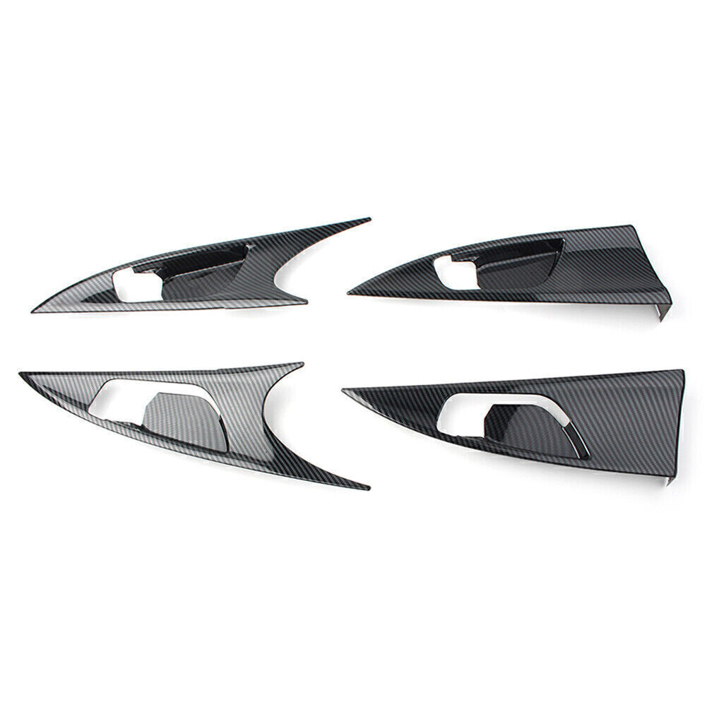 Carbon Fiber Style Inner Door Handle Bowl Cover Trim for Honda for Civic 2016-21 17