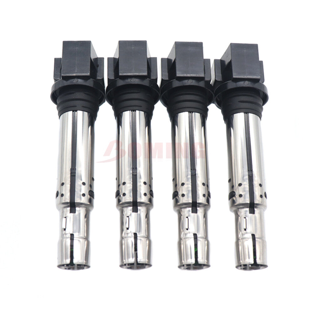 Four brand new ignition coils for Volkswagen for Golf 1.4 TSI, for Volkswagen Polo for Jetta 1.6 FSI, and for Tiguan . (036905715F-)
