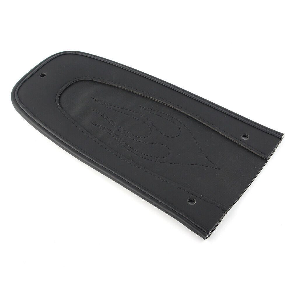 Moto Drag Flame Stitch Leather Rear Fender Bib Fits for Harley Touring 1997-17 Black
