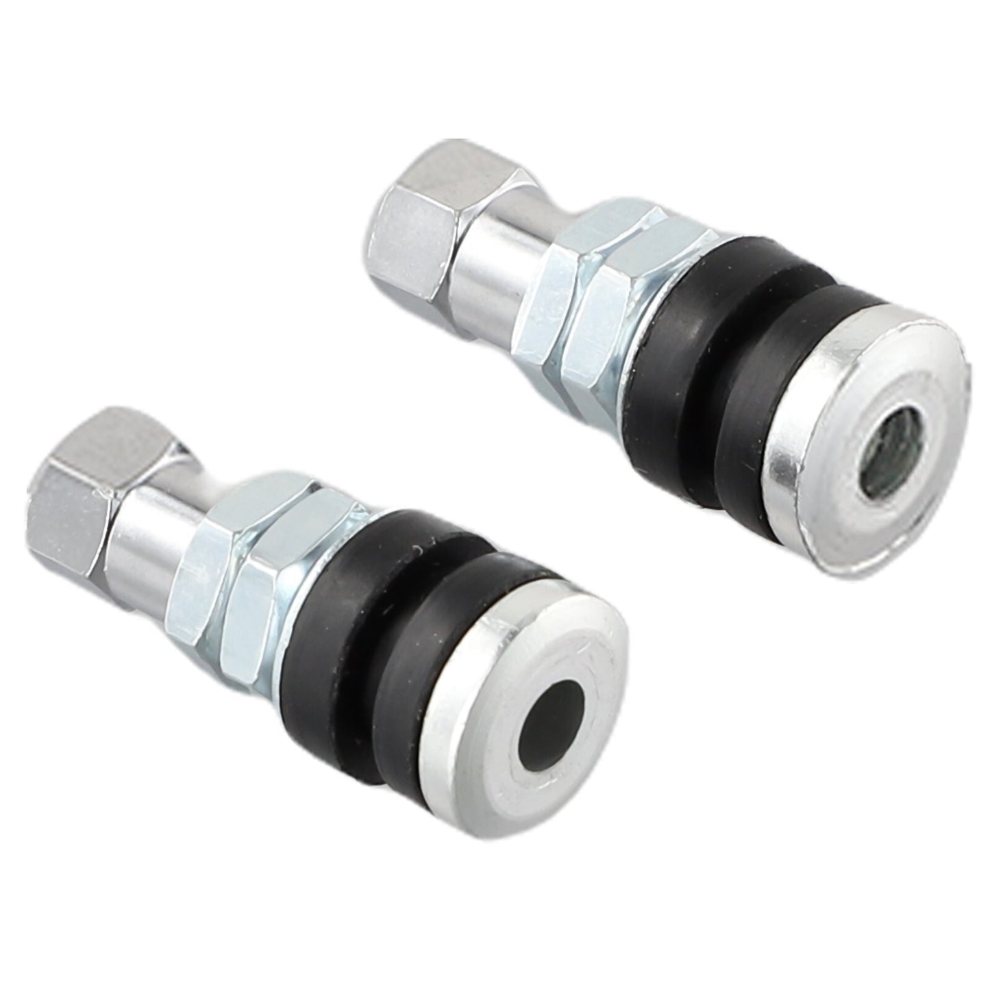 2pcs Car Tubeless Vacuum Tire Valve Stems Dust Silver Tire Valve Short Stems