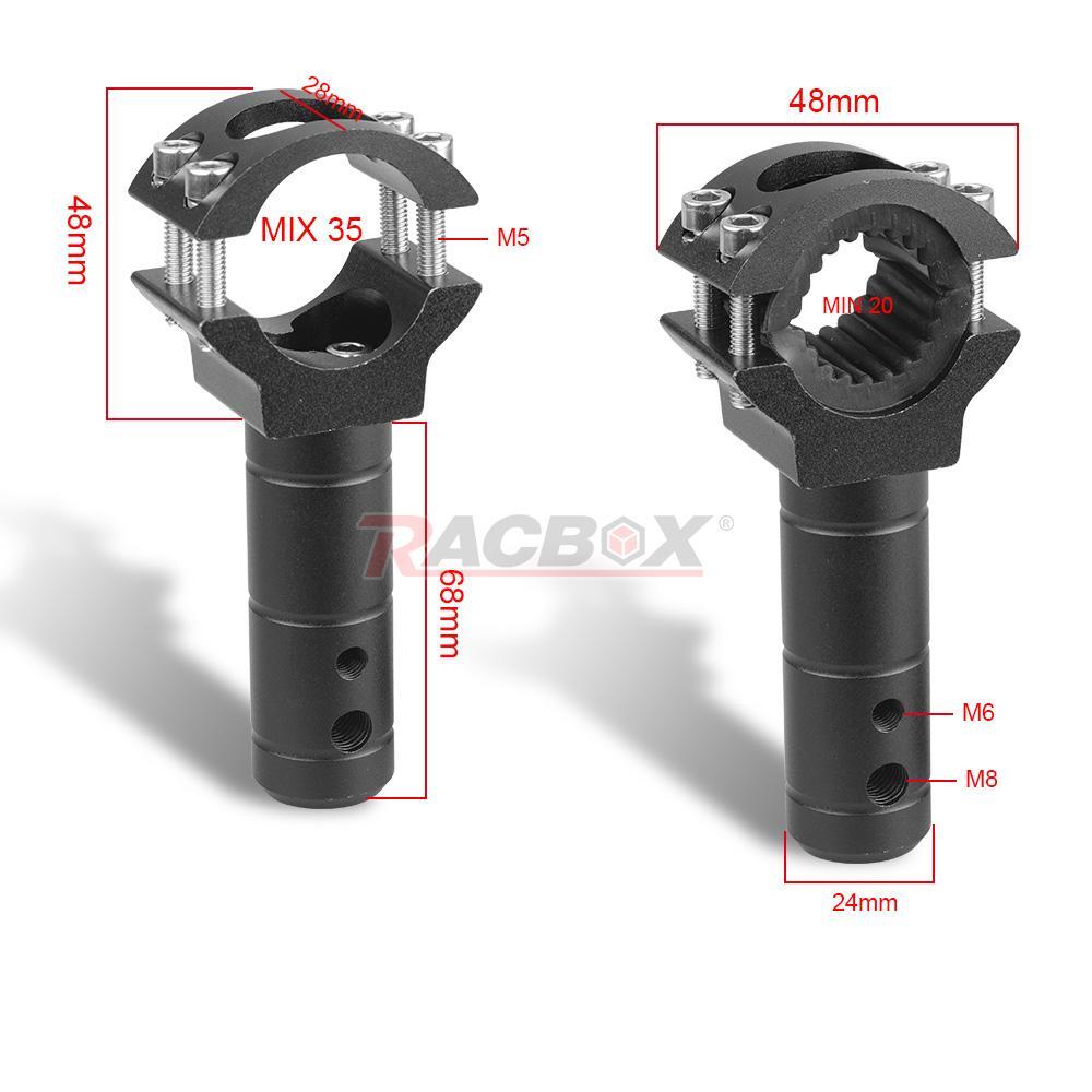 Motorcycle Headlight Fog Spot Light Lamp Mount Clamp Bracket 20mm-35mm Bar Fork