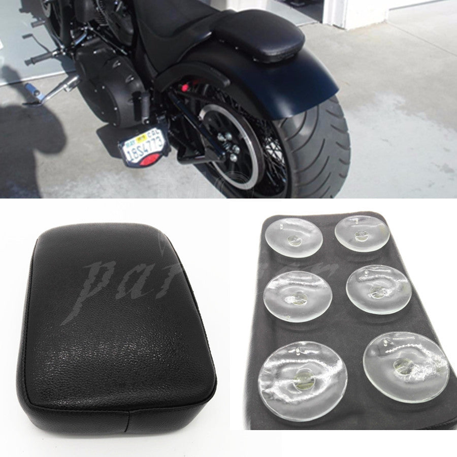 Rear Pillion Passenger Pad for Seat 6 Suction Cup for Harley Bobber Chopper Custom Q