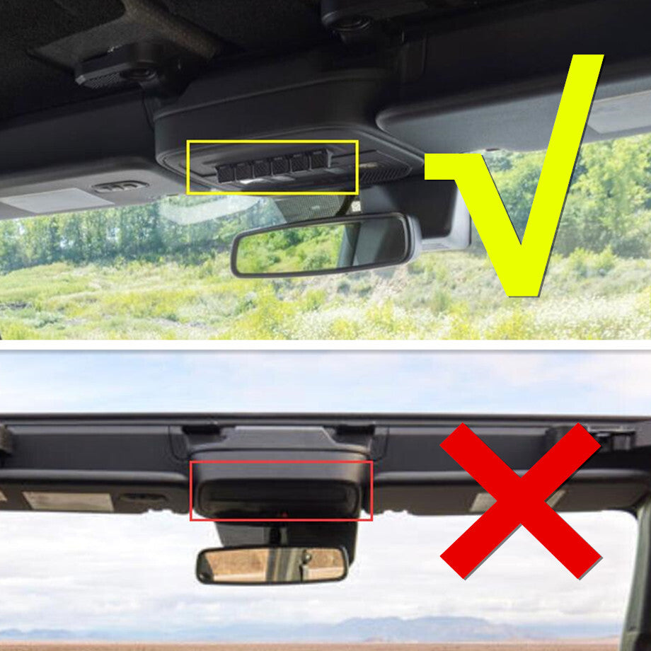 For 2021-2023 Bronco Chrome Inner Front Roof Reading Light Lamp Cover Trim v