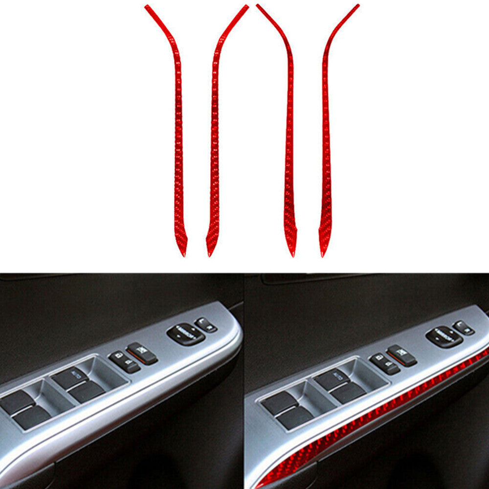 Red Carbon Fiber LCD Air Vent Outer Frame Cover for Hyundai for Veloster JS 2019-22 v