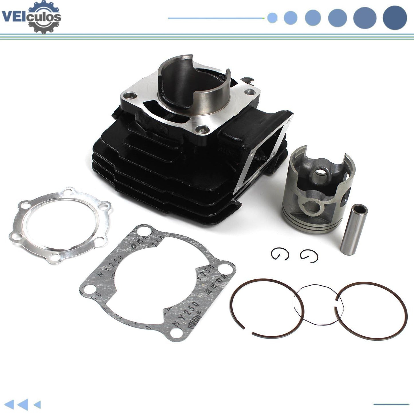 Cylinder Head Piston Top End Gasket Rebuild Kit for Yamaha DT175H 1981 175 DT175