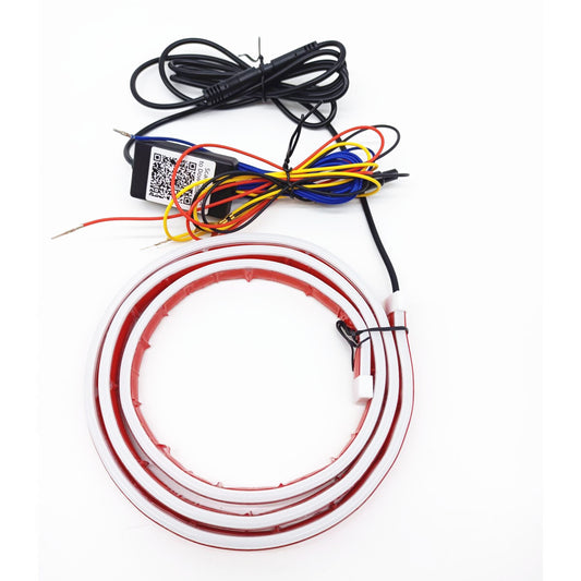 APP Control Car RGB LED Hood Light Strip Daytime Running Lights Turn Signal Lamp
