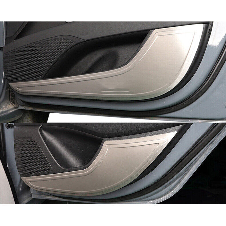 for Hyundai for Elantra 2021-2023 Silver Steel Inner Door Anti-kick Panel Cover Trim