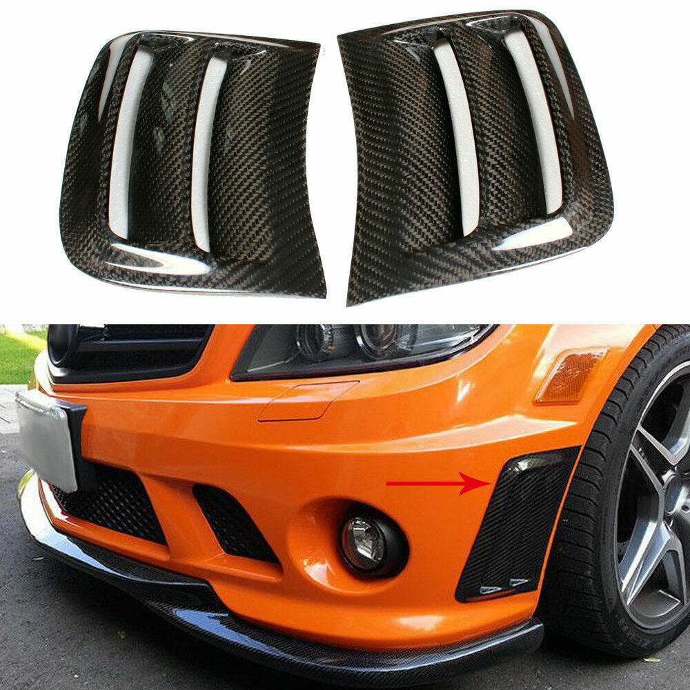 Bumper Carbon Fiber Air Vent Induct Side Cover For C204 W204 for BENZ 08-11 C63 AMG