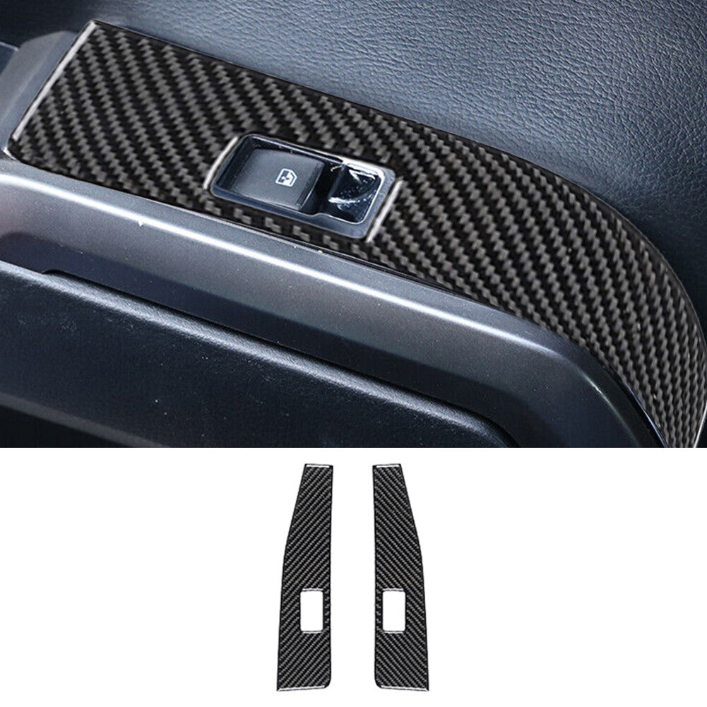 4X Carbon Fiber Center Gear Shift Panel Cover Trim for Chrysler 200 2015-2017 v