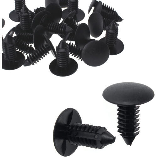100X 8mm Bumper Clips Retainer Car Plastic Rivets Fastener Push Pin Fender Hood