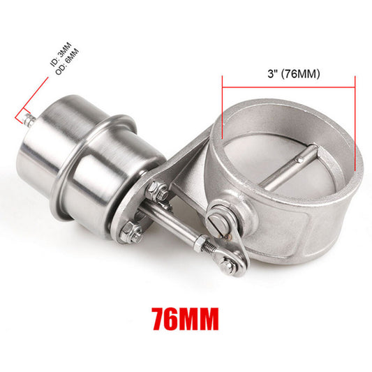 376mm Exhaust Control Valve Set Vacuum Actuator CLOSED Style Cut Downpipe Q