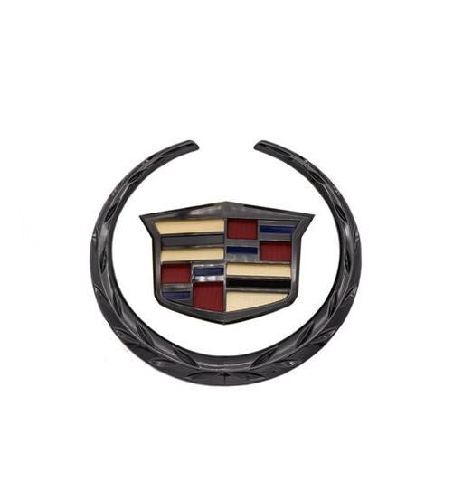 Suitable for Cadillac car cover badges, front badge stickers, wreaths, black 6