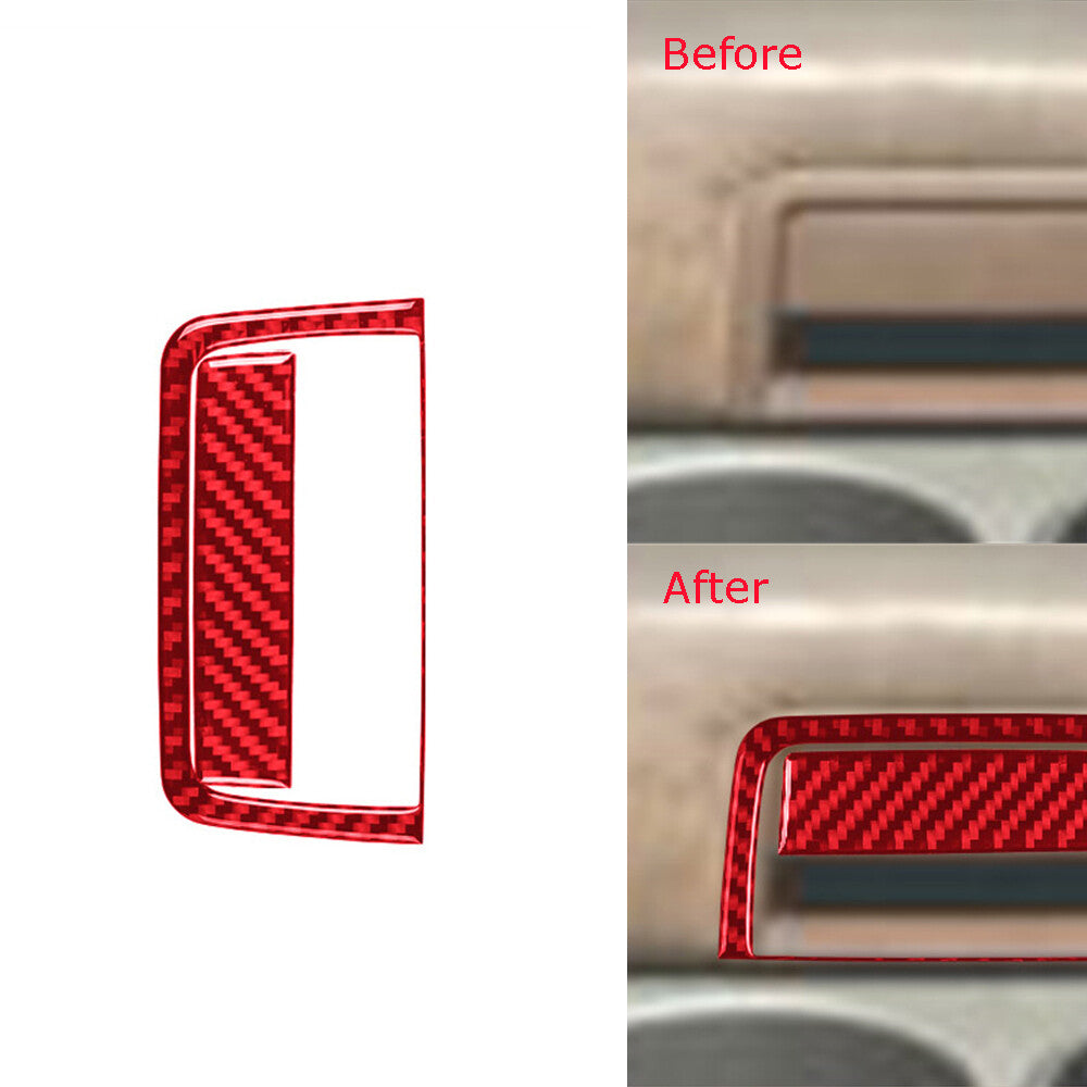 Red Carbon Fiber Radio With Navigation Trim for Tiguan 2013-2017 B v