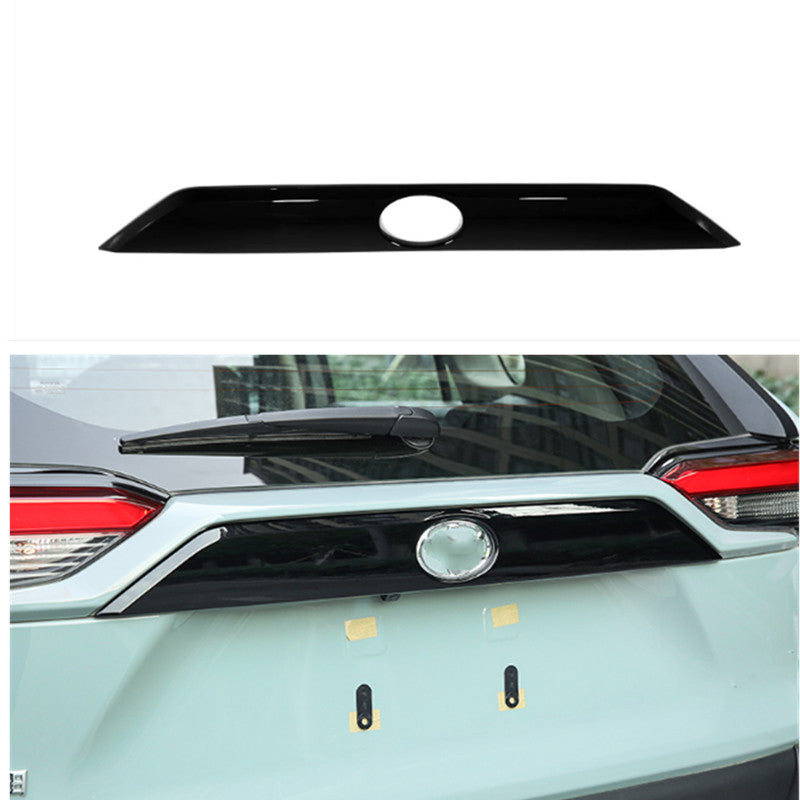 Gloss black rear door and trunk lid trim for Toyota RAV4 2019-2023