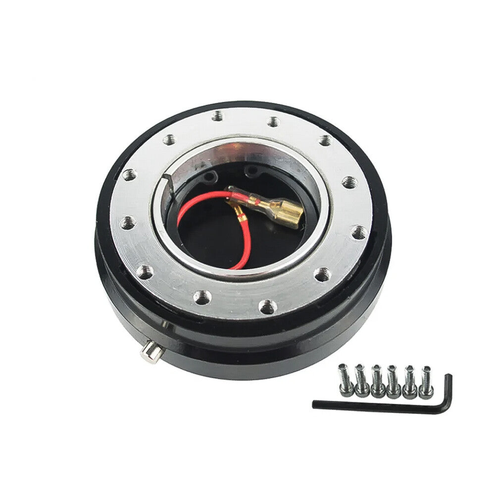 Universal Thin 6 Hole Steering Wheel Quick Release Hub Adapter Snap Off Boss Kit