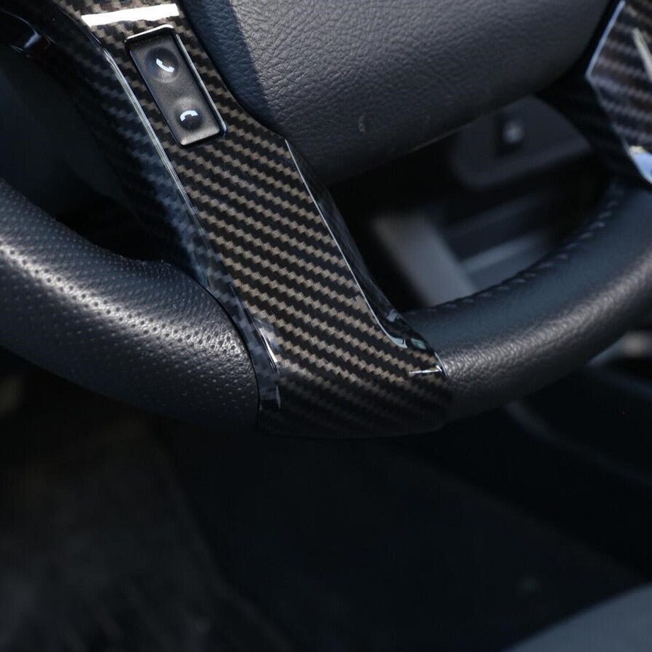 Accessories Carbon Fiber Car Steering Wheel Cover Trim For 4Runner 10-23 v