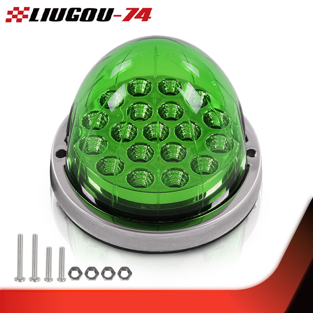 1-Pack Green Lens Watermelon (19 LED) Marker Turn Signal Light Universal with Base Q