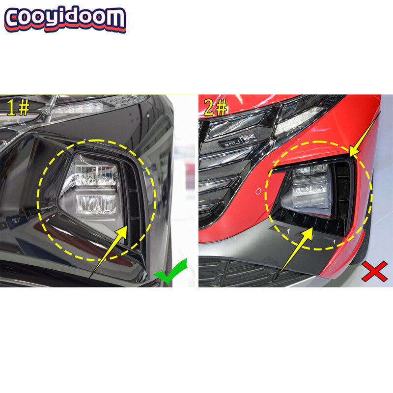 Front fog light brow grille trim for 2022 and 2023 for Hyundai for Tucson