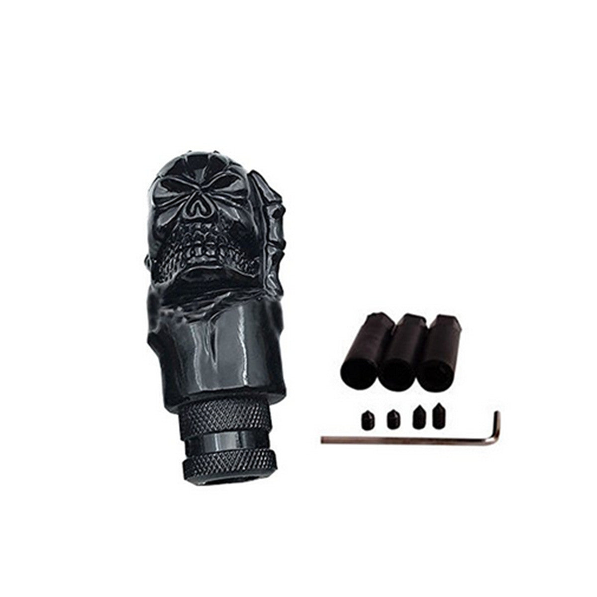 Skull Head Accessory Manual Car Gear Stick Shifter Knob Shift Lever Handle Kit
