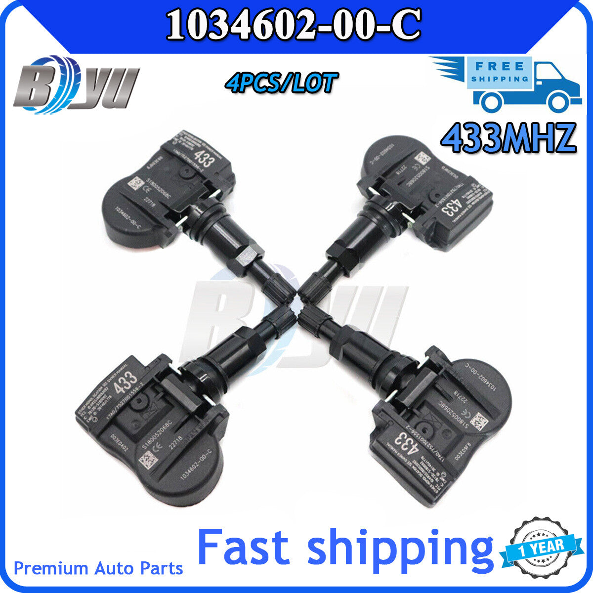 New tire pressure sensor 1034602-00-C 433MHz, compatible with for Model S , Model X, and Model 3. v