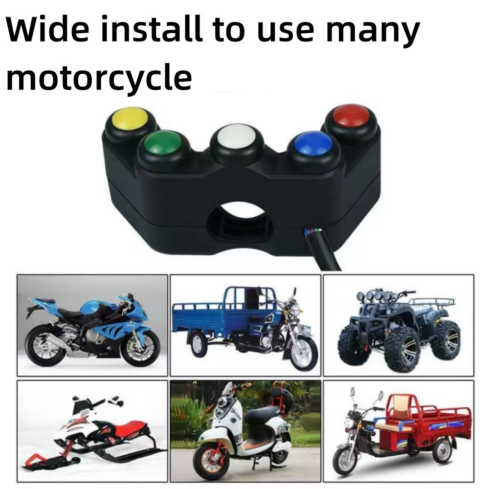 Universal 22mm handlebar switch 5-button array motorcycle switch racing bike - n