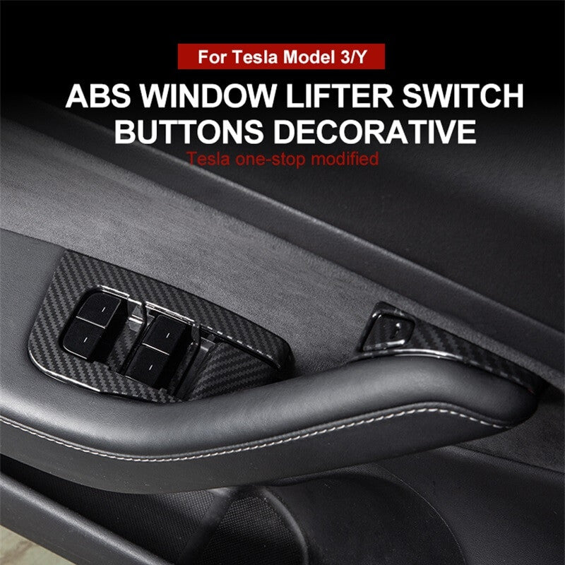 14x for Tesla Model 3 Y 2021-22 Window Lifter Switch Buttons Decor Cover Sticker