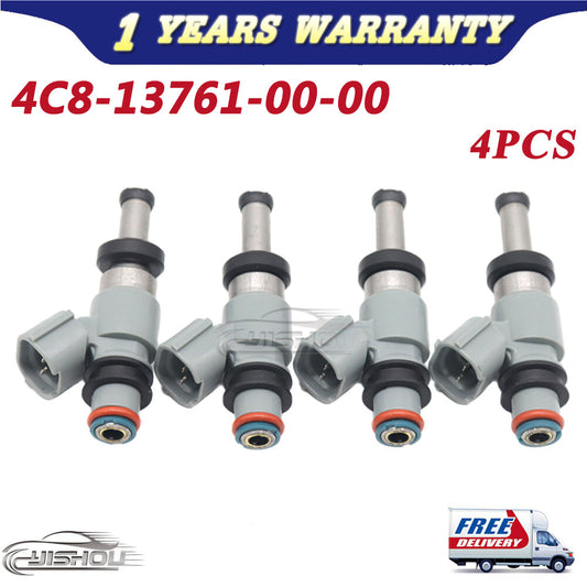 Set of (4) Fuel Injectors 4C8-13761-00-00 for Yamaha XSR900 MT09 FZ09 FJ09 SR400 Q