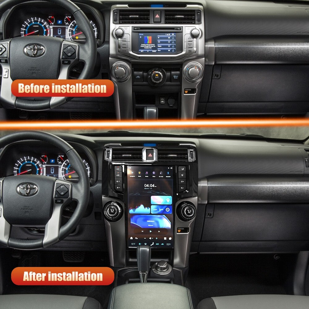 13.6 Android for Tesla Style for Smart Radio Car-Play GPS for Toyota 4Runner 2009-2018