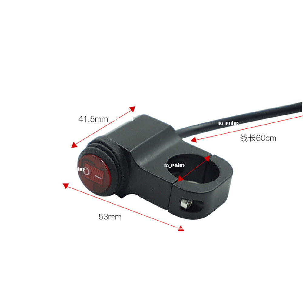 12V Motorcycle Handlebar Light On-Off Switch ATV Headlight Fog Spot Waterproof Q
