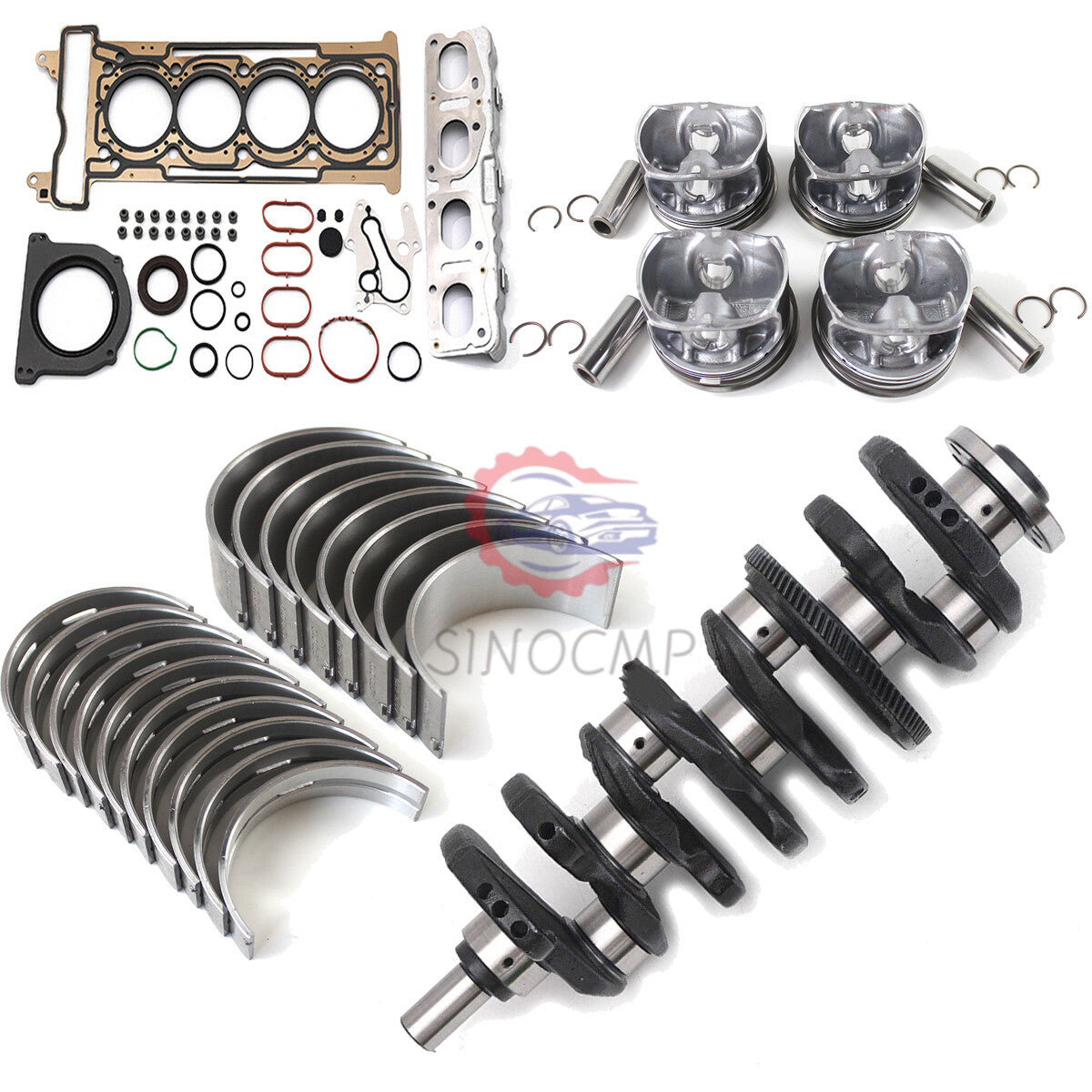M274 Engine Overhaul Rebuild Kit w/ Crankshaft 2740300201 for Mercedes-Benz C250