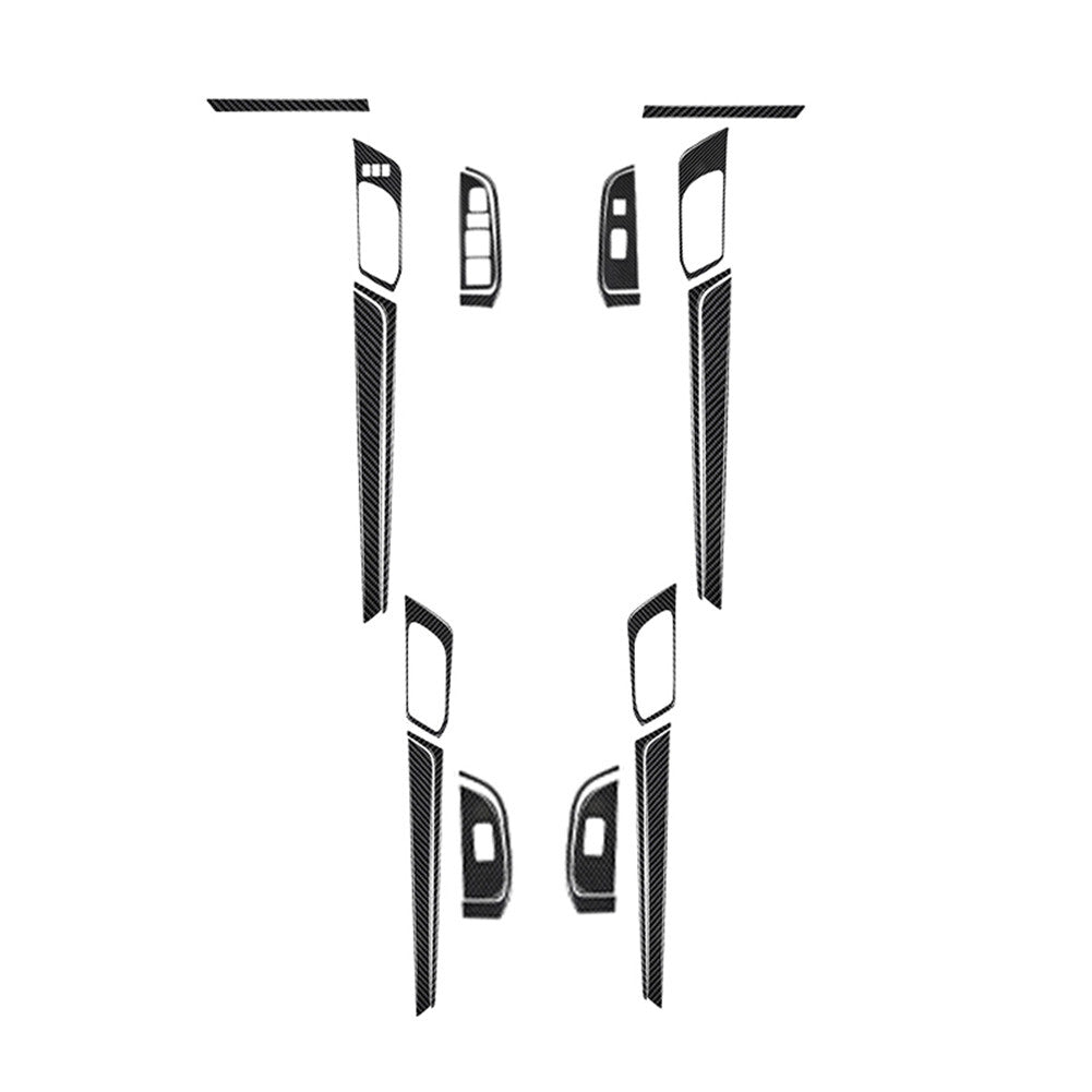 4Pcs for VW for Golf 8 MK8 GTI 2021 Carbon Fiber Car Window B-pillars Cover Trim v