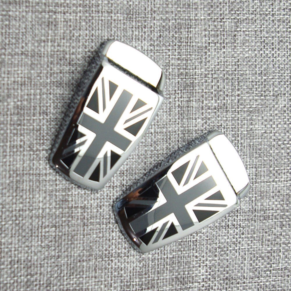 2x Windshield Washer Wiper Spray Nozzle Cover Cap Union Jack Fit for Mini Cooper