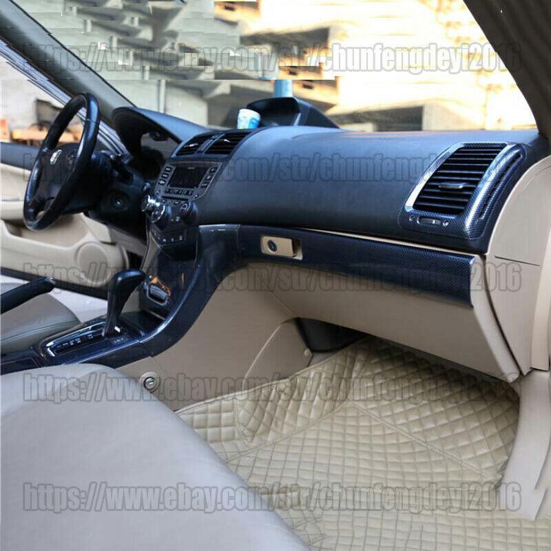 Carbon Fiber Interior Decoration Kit Panel Cover Trim for Honda Accord 7th 03-07